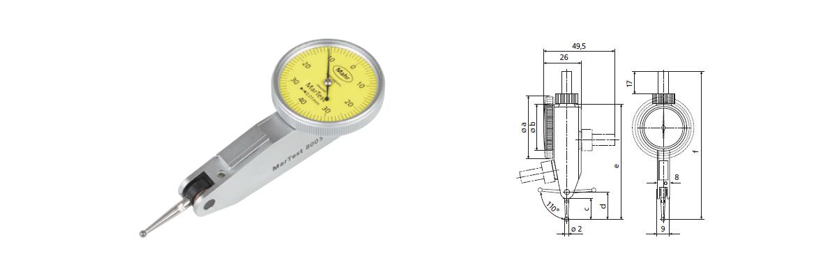 TEST INDICATOR 800SA ±0,25MM