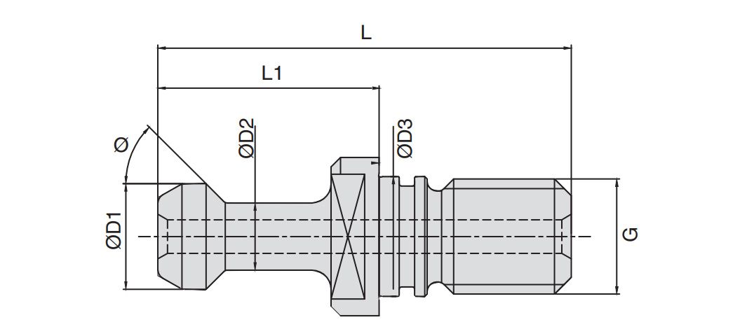 Obs! Bilden visar 45°