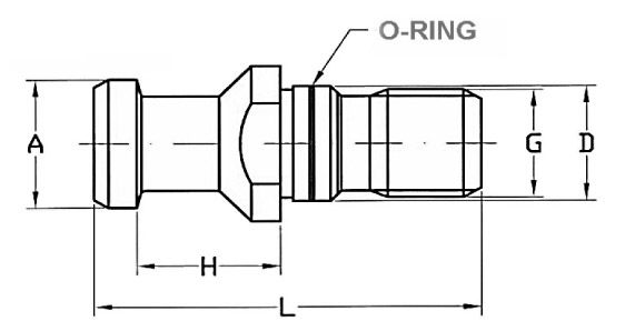 PULL STUD 30 DIN69872-B