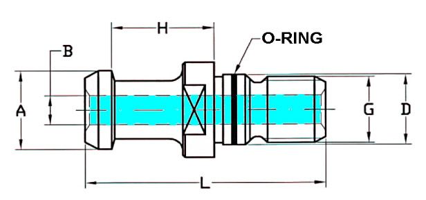 PULL STUD BT40 JS-OKUMA IC
