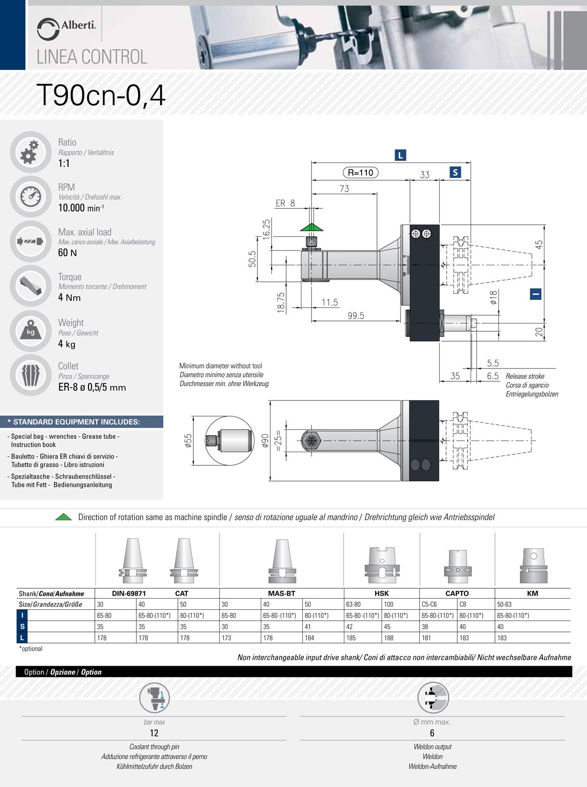 CAPTO C6 T90cn-0,4 I=65 ER8