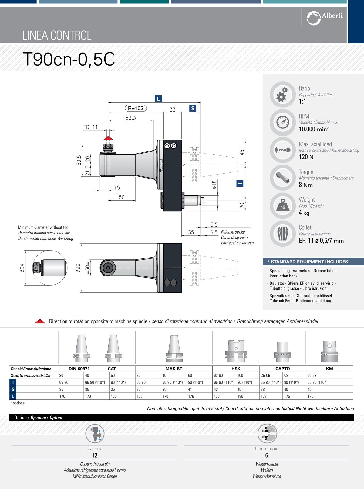 CAPTO C6 T90cn-0,5C I=65 ER11