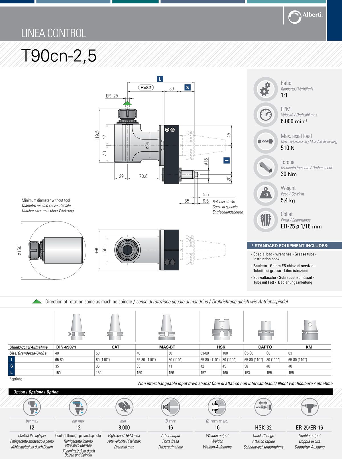 BT40 T90cn-2,5 I=65 ER25