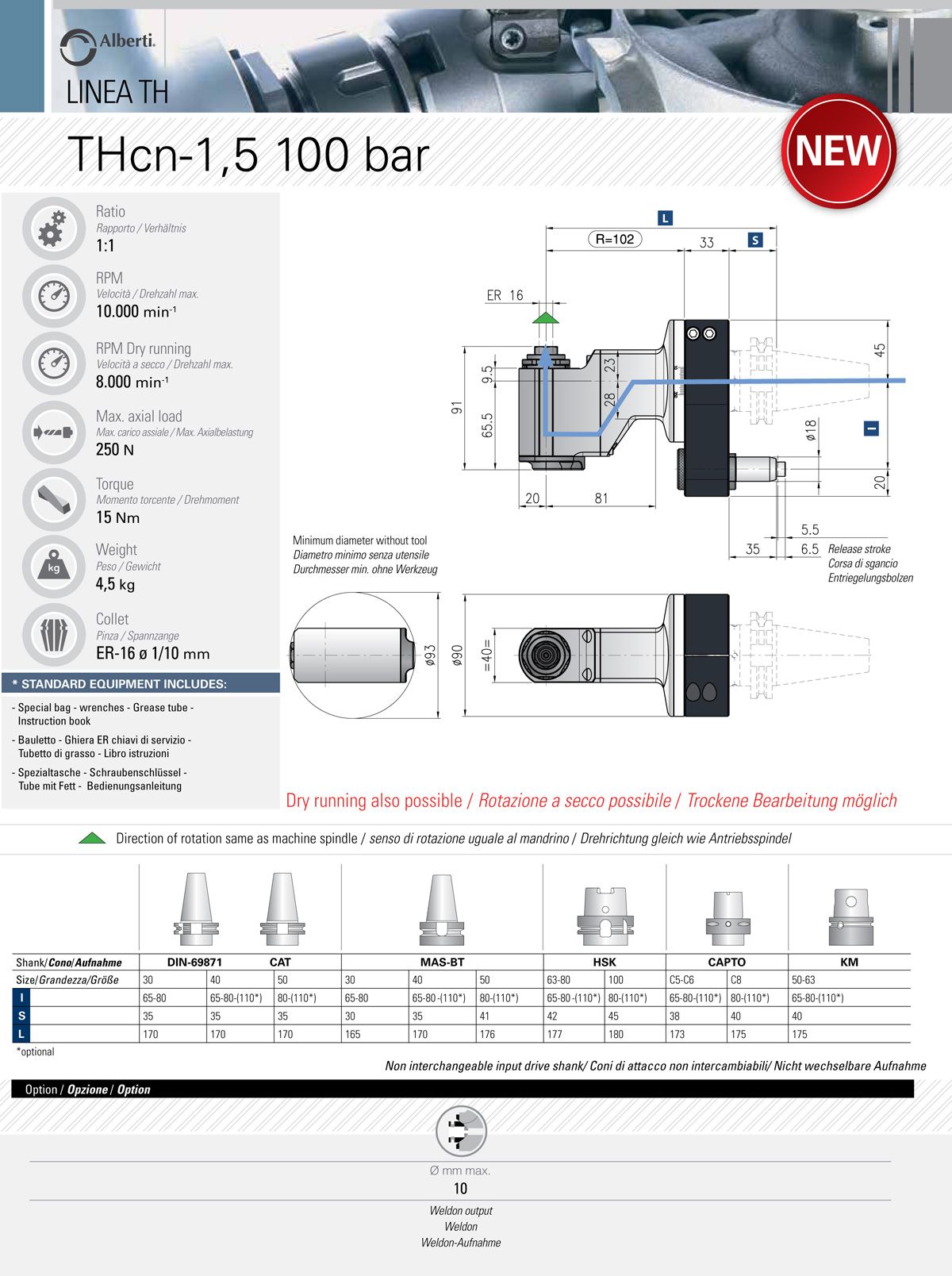C6 THcn-1,5 100BAR I=65 ER16